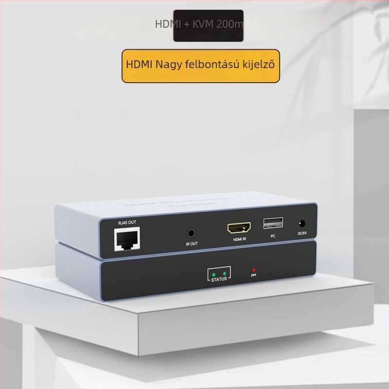 KVM HDMI kiterjesztő HY-DQ200, 200 m, 1920x1080P/60, minden rendszerrel kompatibilis