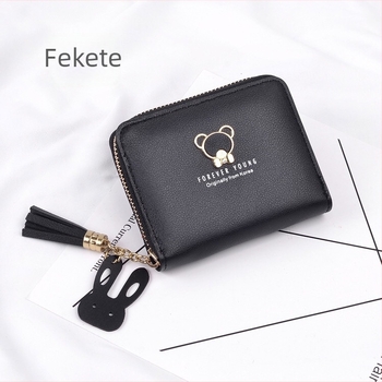 Női mini pénztárca és kártyatartó, Y803 modell, PU bőr, városi stílus, ultrakönnyű, lopás elleni védelem