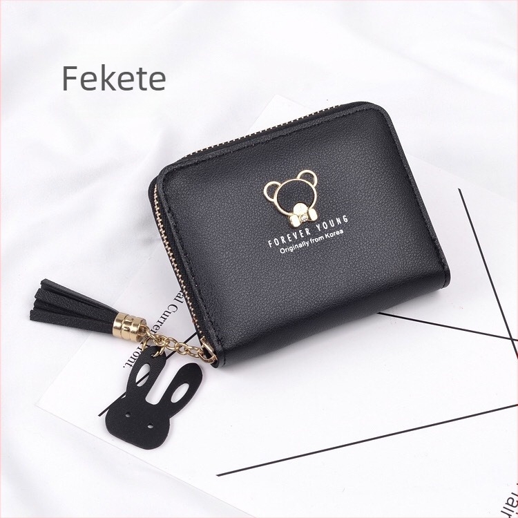 Női mini pénztárca és kártyatartó, Y803 modell, PU bőr, városi stílus, ultrakönnyű, lopás elleni védelem