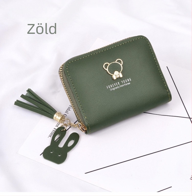 Női mini pénztárca és kártyatartó, Y803 modell, PU bőr, városi stílus, ultrakönnyű, lopás elleni védelem