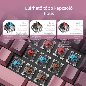 Forgeant F87 vezetékes mechanikus billentyűzet, 87 gomb, tengelykapcsoló típusú kapcsoló, kevert háttérvilágítás.