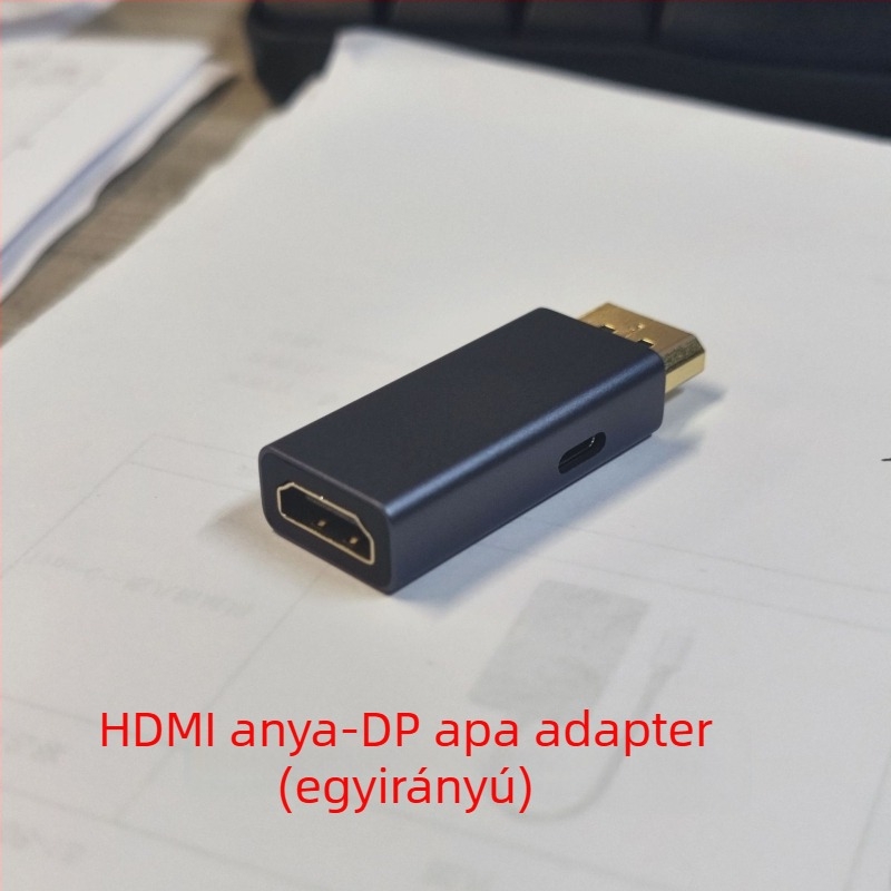 HDMI-től DP-ig adapter, 4K60Hz konverter laptophoz és külső monitorhoz, 60/144 Hz kijelző