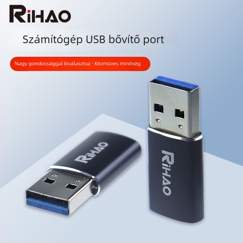 RIHAO OTG Type-C USB 3.0 adapter, 10Gbps, modell Z10/Z11, egyportos