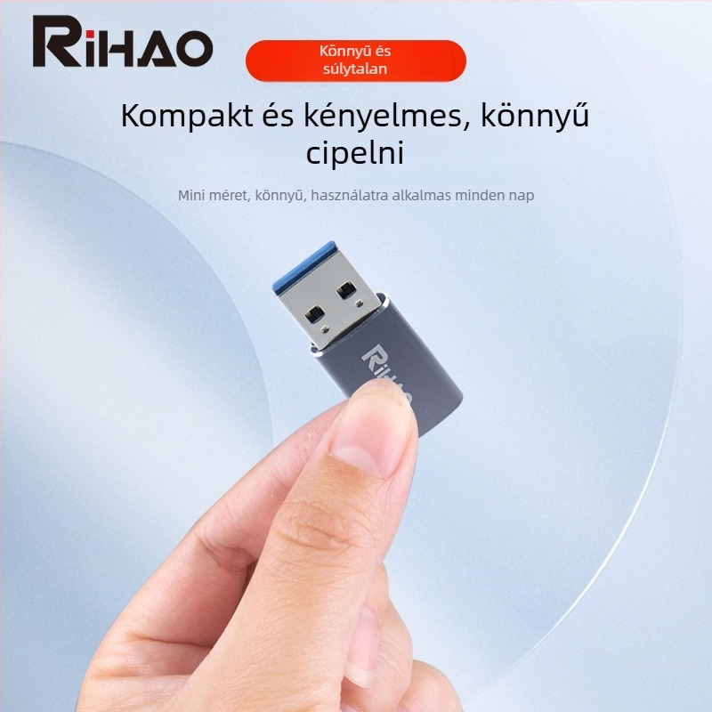 RIHAO OTG Type-C USB 3.0 adapter, 10Gbps, modell Z10/Z11, egyportos