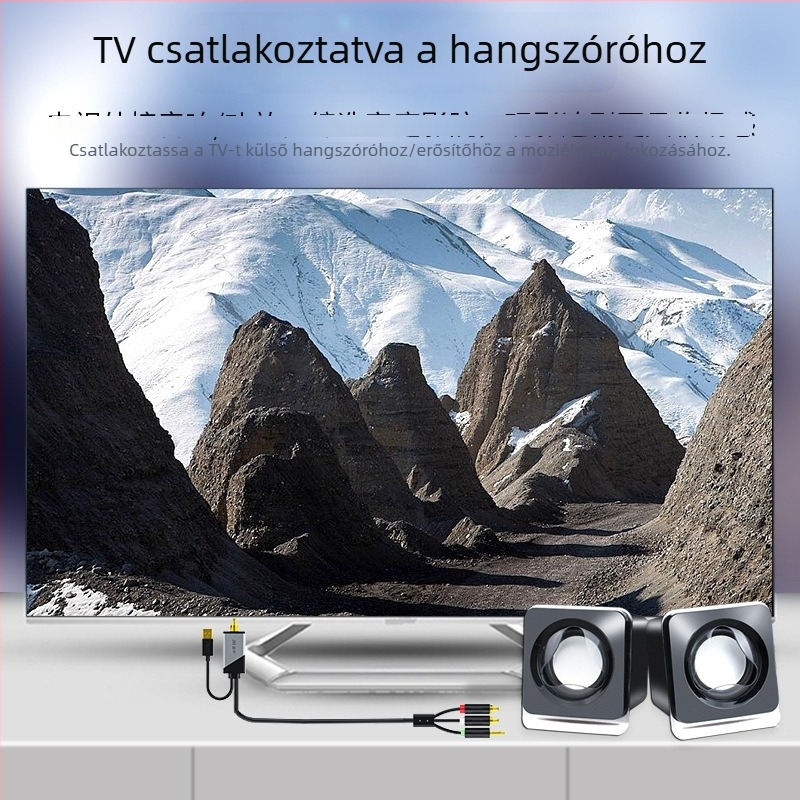Koaxiális SPDIF audió kábel, adapter kábel, koaxiális interfész, rézmagú, egyfejű csatlakozó, Huawei/Skyworth/Hisense televíziókhoz — digitális audió kimenet
