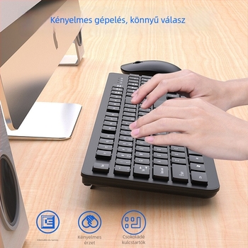 X900 vezeték nélküli billentyűzet és egér készlet, 2.4G, USB billentyűzet, USB egér, 1200dpi
