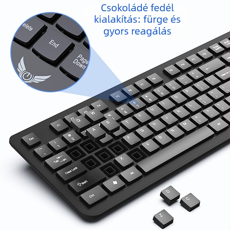 X900 vezeték nélküli billentyűzet és egér készlet, 2.4G, USB billentyűzet, USB egér, 1200dpi
