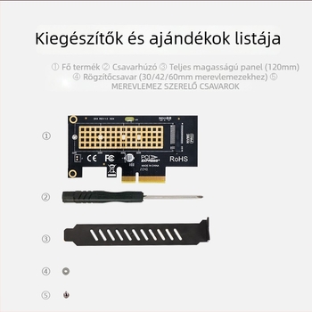 M.2 NVMe–ből PCIe bővítő kártya, PCIe 4.0 x1/x4/x8/x16, Modell SK1/SK4