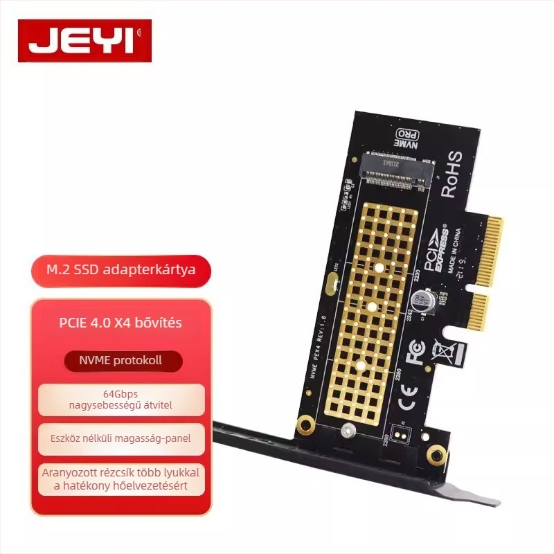 M.2 NVMe–ből PCIe bővítő kártya, PCIe 4.0 x1/x4/x8/x16, Modell SK1/SK4