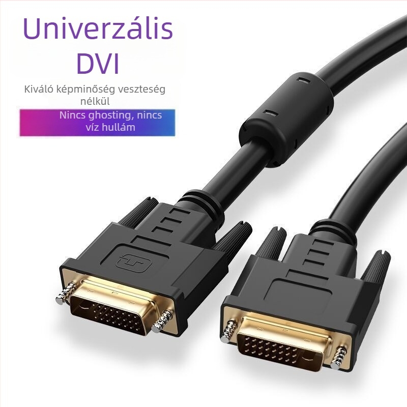 DVI-D adapterkábel PC monitorhoz, 24+1 pin, DVI interfész