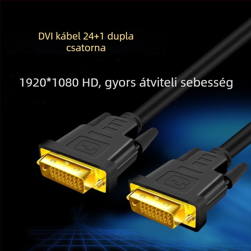 DVI-D adapterkábel PC monitorhoz, 24+1 pin, DVI interfész