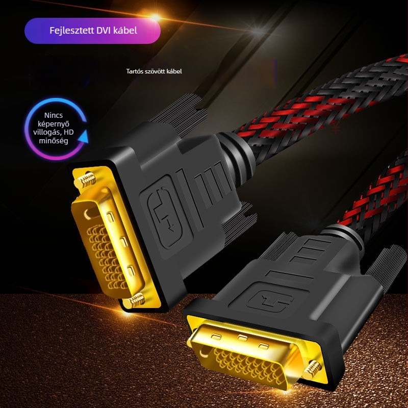 DVI-D adapterkábel PC monitorhoz, 24+1 pin, DVI interfész