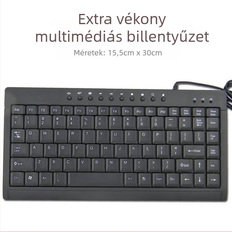 L-100 laptop billentyűzet, 88 gomb, vezetékes, fém ház