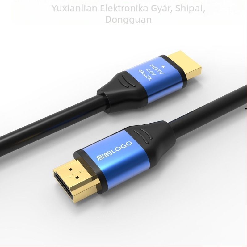 HDMI-kábel verzió 2.0, 4K támogatás, aranyozott réz, kompatibilis TV-vel, számítógéppel és projektorral