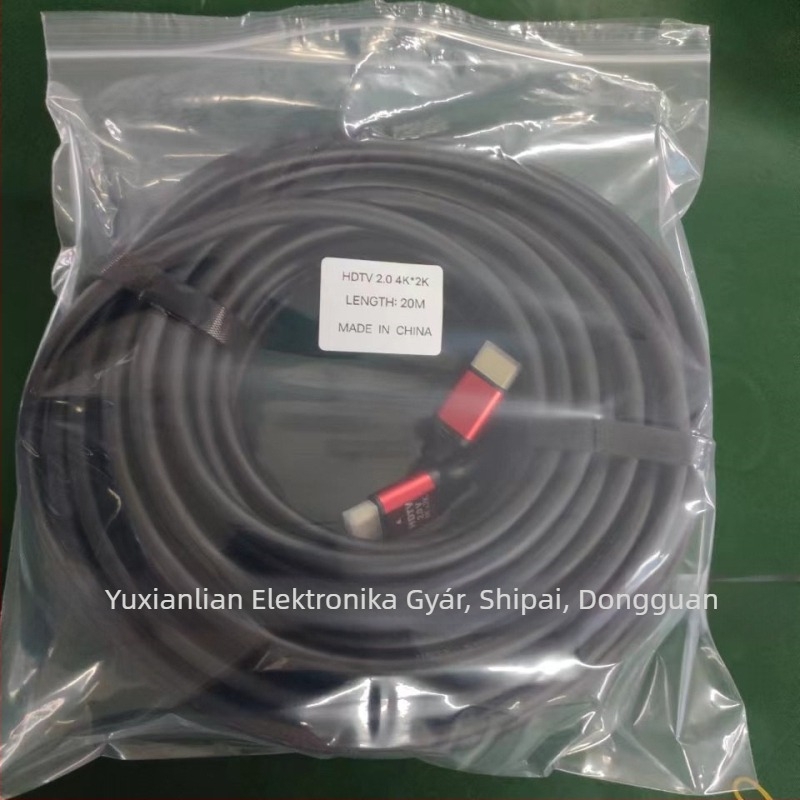 HDMI-kábel verzió 2.0, 4K támogatás, aranyozott réz, kompatibilis TV-vel, számítógéppel és projektorral