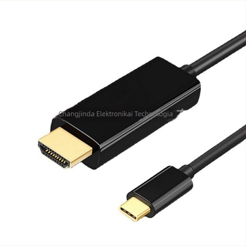 USB-C–tól HDTV-ig konverterkábel, rézmagú patchkábel, 1080p, egyfejes