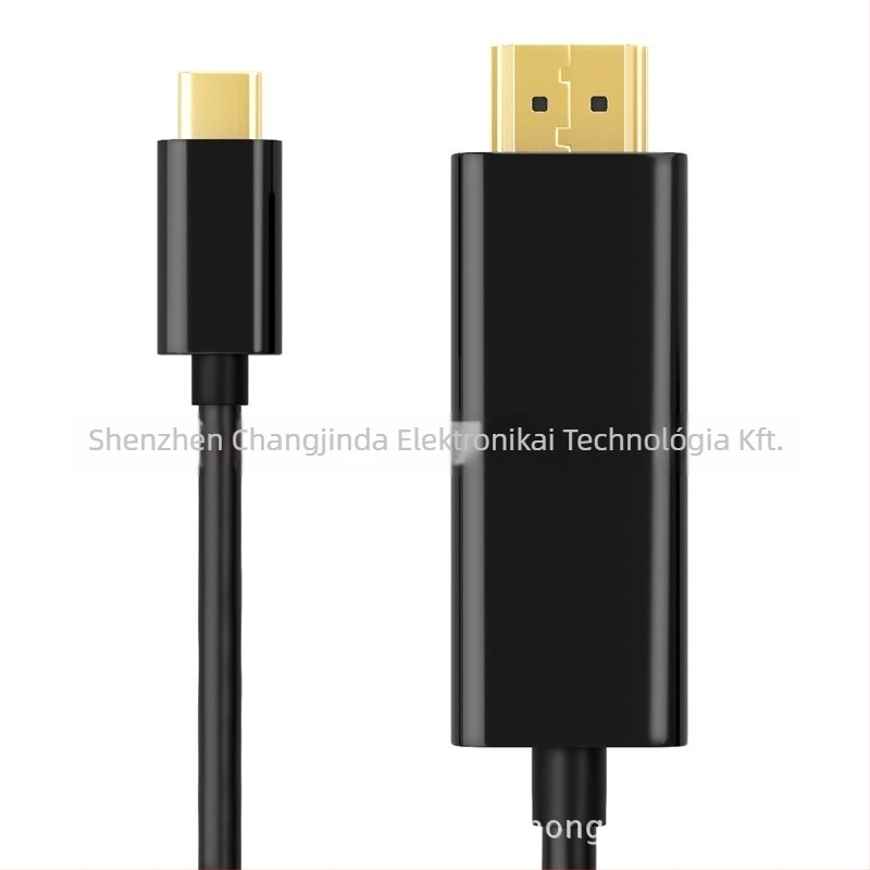 USB-C–tól HDTV-ig konverterkábel, rézmagú patchkábel, 1080p, egyfejes