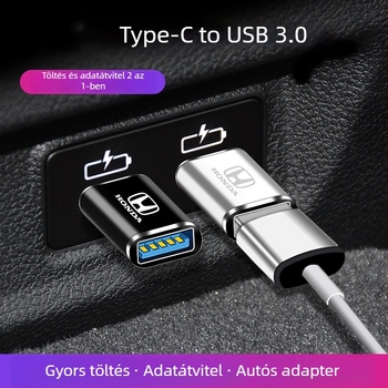 Honda USB Type-C USB adatkábel autó töltéséhez, kompatibil UR-V, Lingpai és HR-V modellekkel.