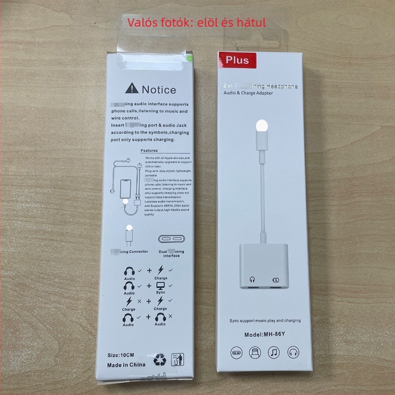 MH-86Y sorozatú kettős Lightning adapter Apple-hoz – töltés, hang és hívás, 2 az 1-ben