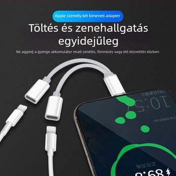 Apple 2–in–1 töltés- és audió adapter kábel iPhone sorozathoz (töltés + zenehallgatás)