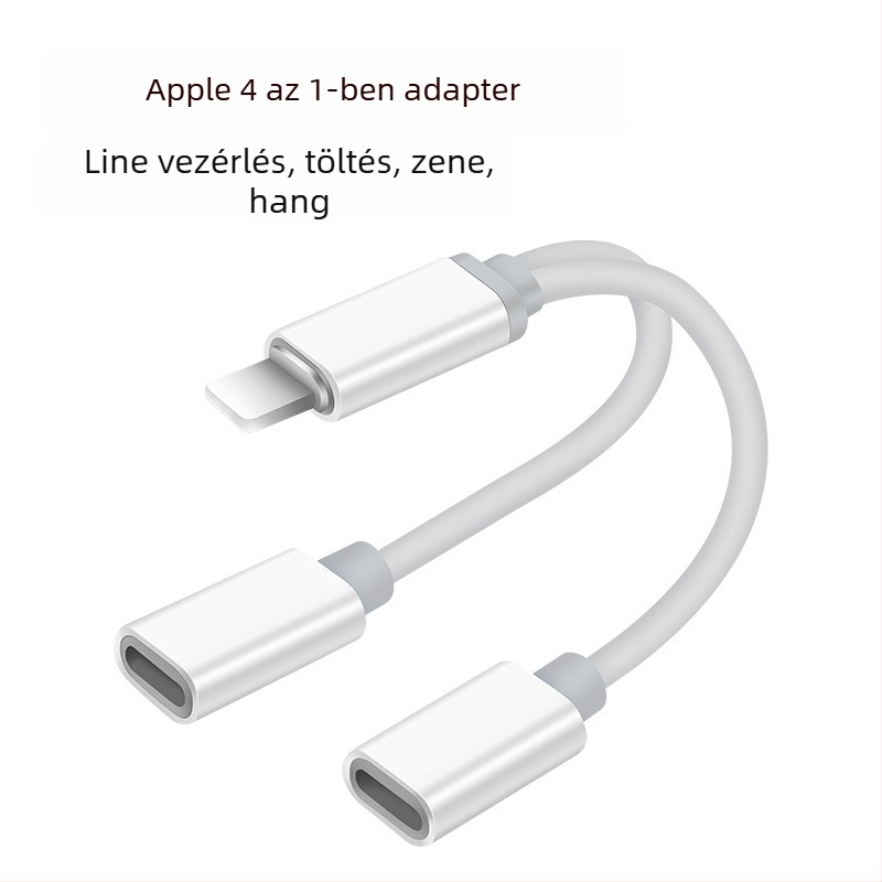 Apple 2–in–1 töltés- és audió adapter kábel iPhone sorozathoz (töltés + zenehallgatás)