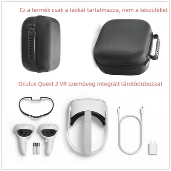VR szemüveg tároló táska VR002, OEM feldolgozás, kompatibilis Oculus Quest 2-vel, OPP csomagolás