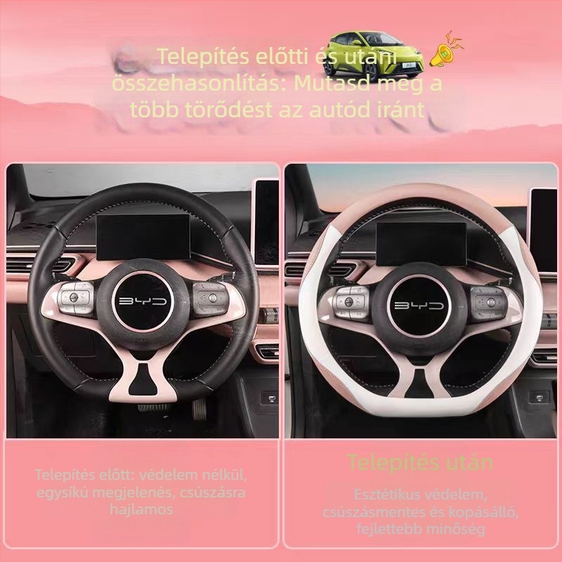 Fattier BYD Seagull kormánykerék borítása – négy évszakos univerzális, műbőr felület, gépi varrással készített, modell szerint telepítés