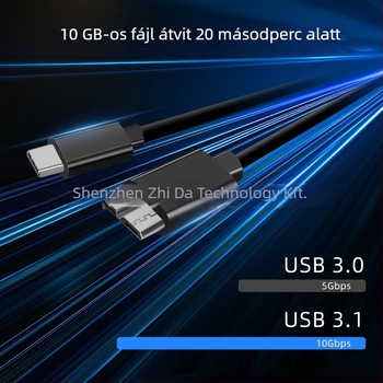 USB adatkábel — adapter kábel, réz vezető, tokozás injektáló formázással