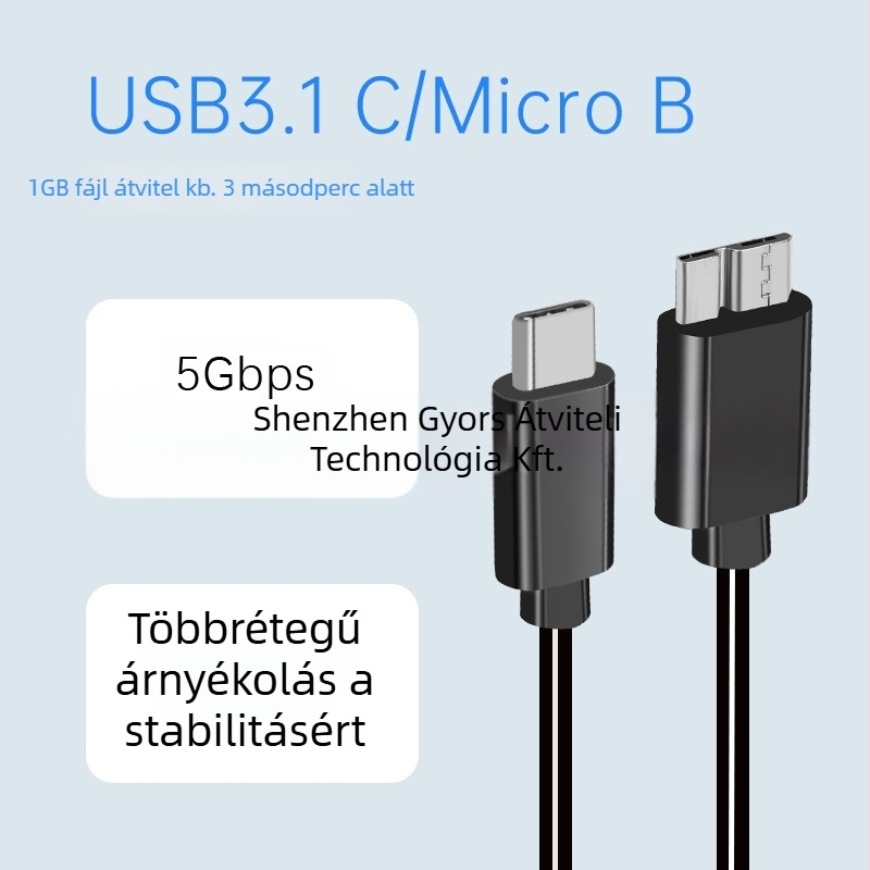 USB adatkábel — adapter kábel, réz vezető, tokozás injektáló formázással