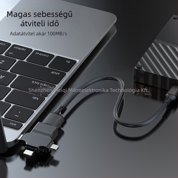OTG USB-C adapter – 3 az 1-ben, többfunkciós Type-C adapter Apple és Androidhoz, Modell M10, cinkötvözet