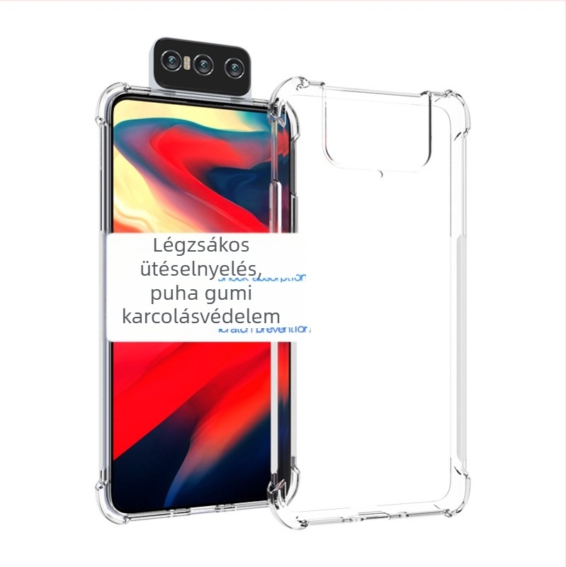 Átlátszó TPU védőtok Asus Zenfone 7 ZS670KS-hez légzsákos védelemmel