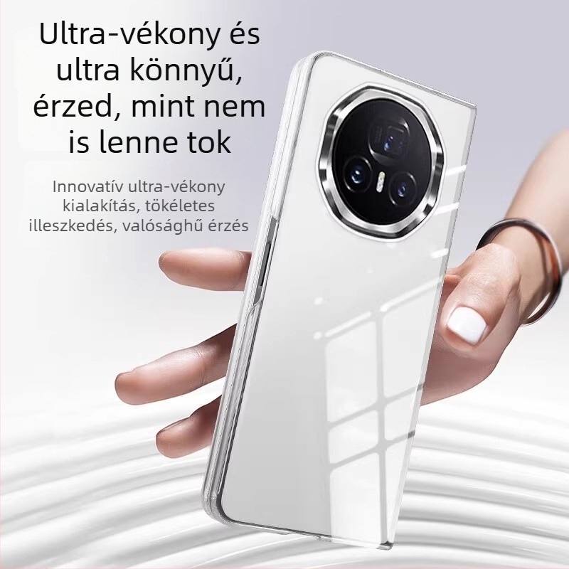HONOR MagicV5 összecsukható tok, PC anyag, elektroplating felület, ütésálló védelem