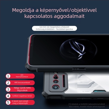 xundd Asus ROG Phone 8 tok – teljes fedettség légzsákkal, ütésálló hátlap, TPU + akril, minimalist stílus, injektált formázás