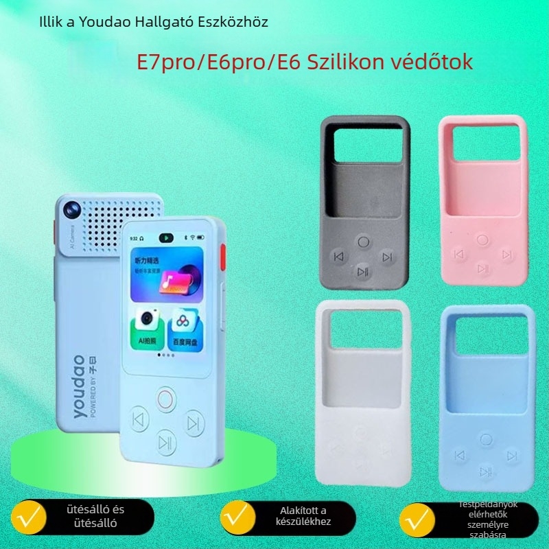 Szilikon védőtok Youdao Listening Treasure E7Pro és E6Pro készülékre, csúszásmentes, ütésvédő védelem