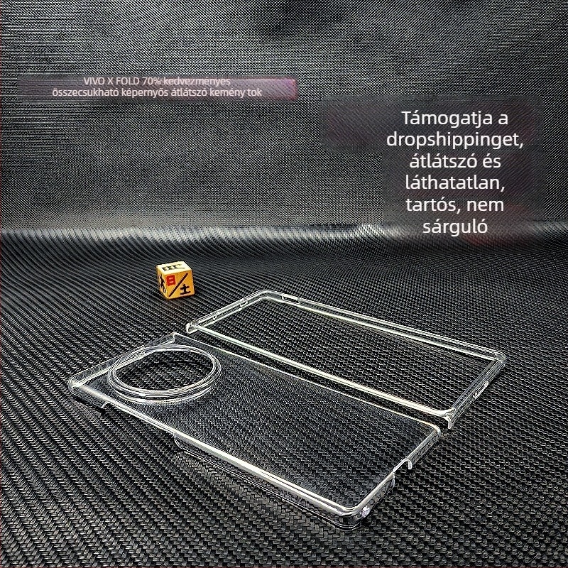 Átlátszó kemény tok Vivo X Fold5, XFOLD3 Pro és XFOLD2 számára – teljes védelem