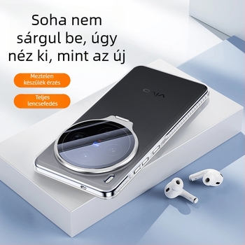 Vivo X300Ultra/X200S tok átlátszó hátlappal, lencsevédel, teljes lefedettségű ötvözetes tartó
