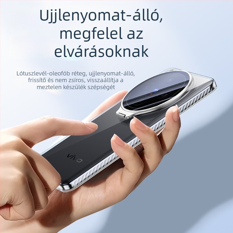 Vivo X300Ultra/X200S tok átlátszó hátlappal, lencsevédel, teljes lefedettségű ötvözetes tartó