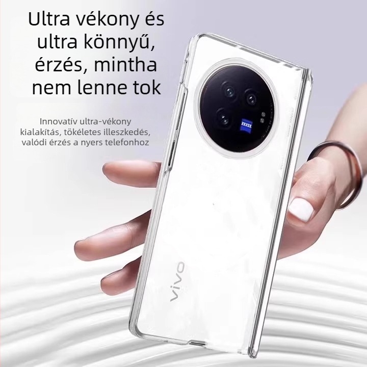 Vivo X Fold 5 telefonvédő, kemény PC-ház, elektroplatinált felület, ütésvédelmi védelem, egyszerű stílus