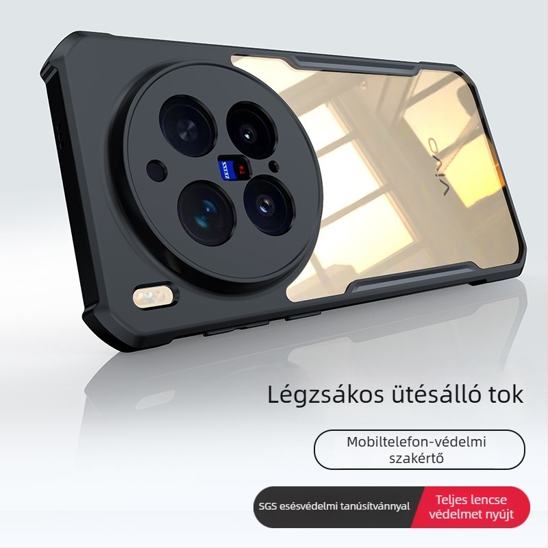Xundd Vivo X300 Pro mobiltelefon-tok – légzsákos védelem, csúszásmentes, ütésálló, TPU+PC, forró préselés