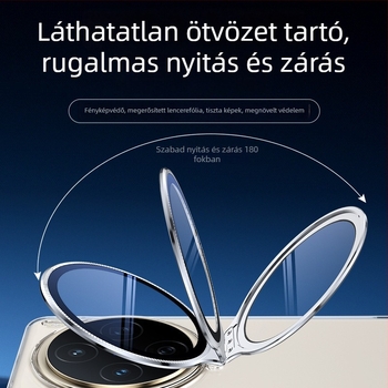 Keretszegment nélküli átlátszó lencsetartó Vivo X200S/X200 Ultra tokhoz – Gusasi, polikarbonát, domborított kivitel