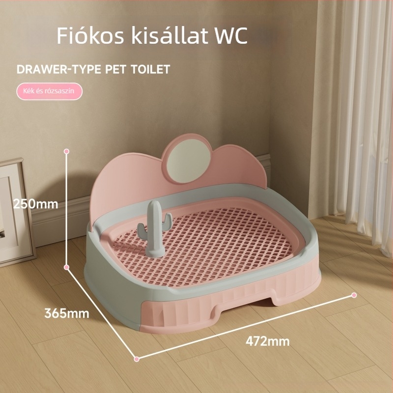 Kis- és közepes méretű kutyák számára készült toalett – Teddy és Pomérániai fajta, vizelet- és ürüléktartály