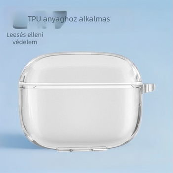 Ruiliang TWST19 vezeték nélküli Bluetooth fülhallgató védőtok – átlátszó TPU, teljes lefedés, ütésálló védelem