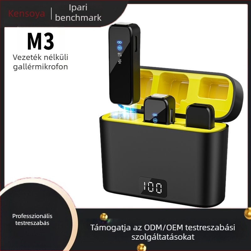 Kensouya M3 lavalier mikrofon élő közvetítéshez, ételek vlogolásához, felvételhez mobiltelefonon, kültéri és számítógépes használathoz