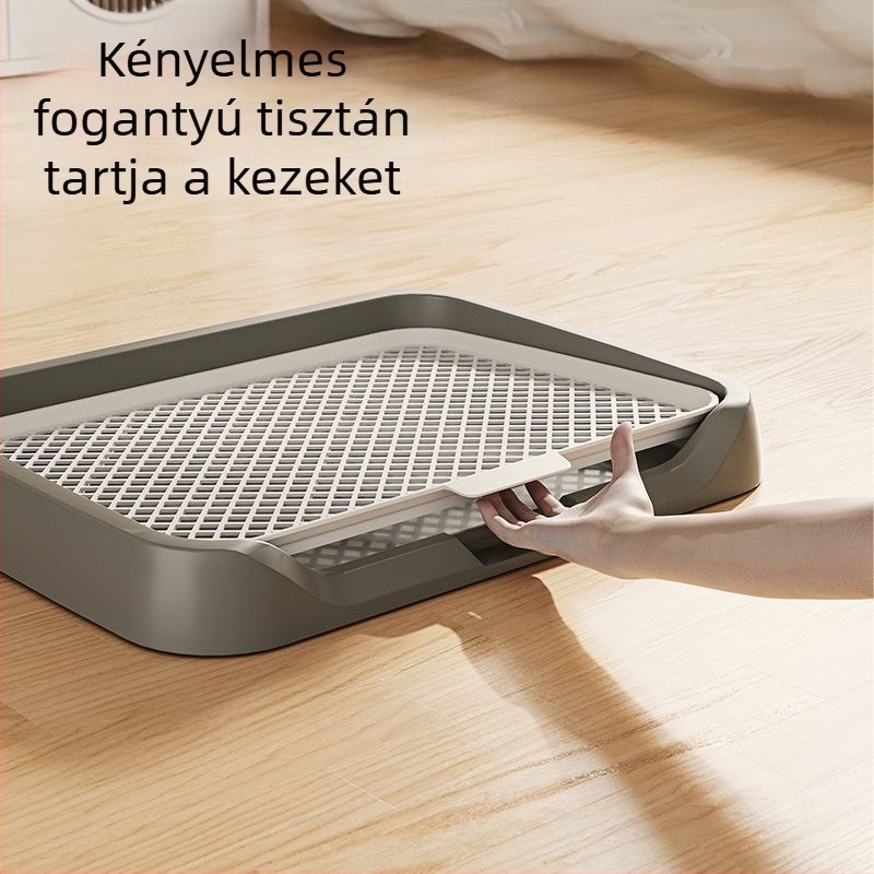 Kutyatoalette mindenkinek — kicsi, közepes és nagytestű kutyáknak — csúszásmentes vizelet- és alomtál