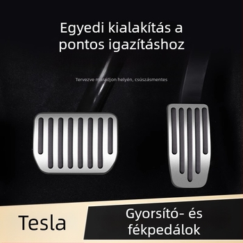 Tesla Model 3/Y gyorsító és fékpedálokhoz alumínium ötvözetű védőfedél, 2019–2023, automata váltó