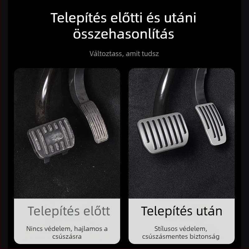 Tesla Model 3/Y gyorsító és fékpedálokhoz alumínium ötvözetű védőfedél, 2019–2023, automata váltó