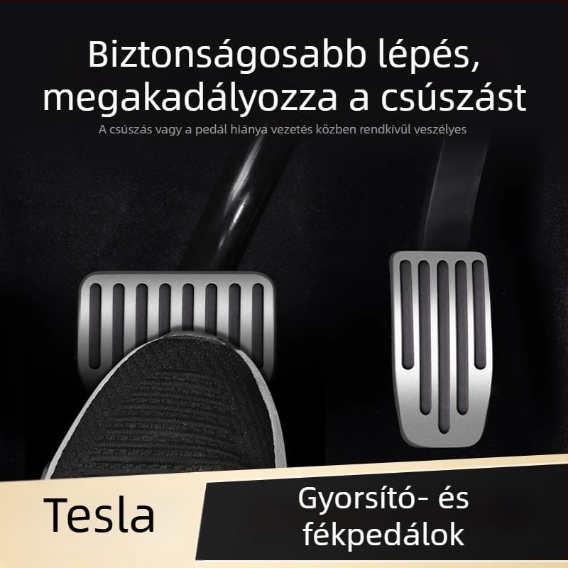Tesla Model 3/Y gyorsító és fékpedálokhoz alumínium ötvözetű védőfedél, 2019–2023, automata váltó