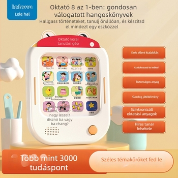Oktatási tanulóeszköz 4–6 éveseknek: nyelv, matematika és angol nyelv, intelligens hangolvasás érintésre, ABS tokozás, lítium akkumulátor