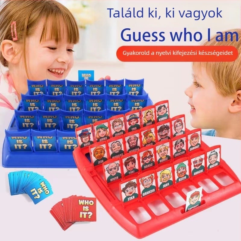 Guess Who I Am - Családi logikai társasjáték kézzelfogható puzzle és szülő-gyermek interakciókkal, 4-14 éveseknek