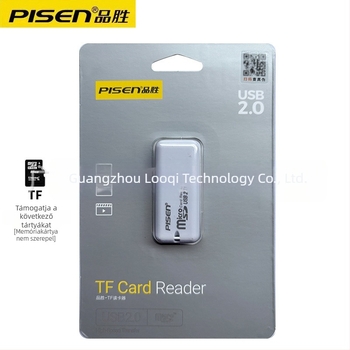 Pisen TF kártyaolvasó USB 2.0 – Micro SD/TF kártyákhoz, Windows 7 kompatibilis